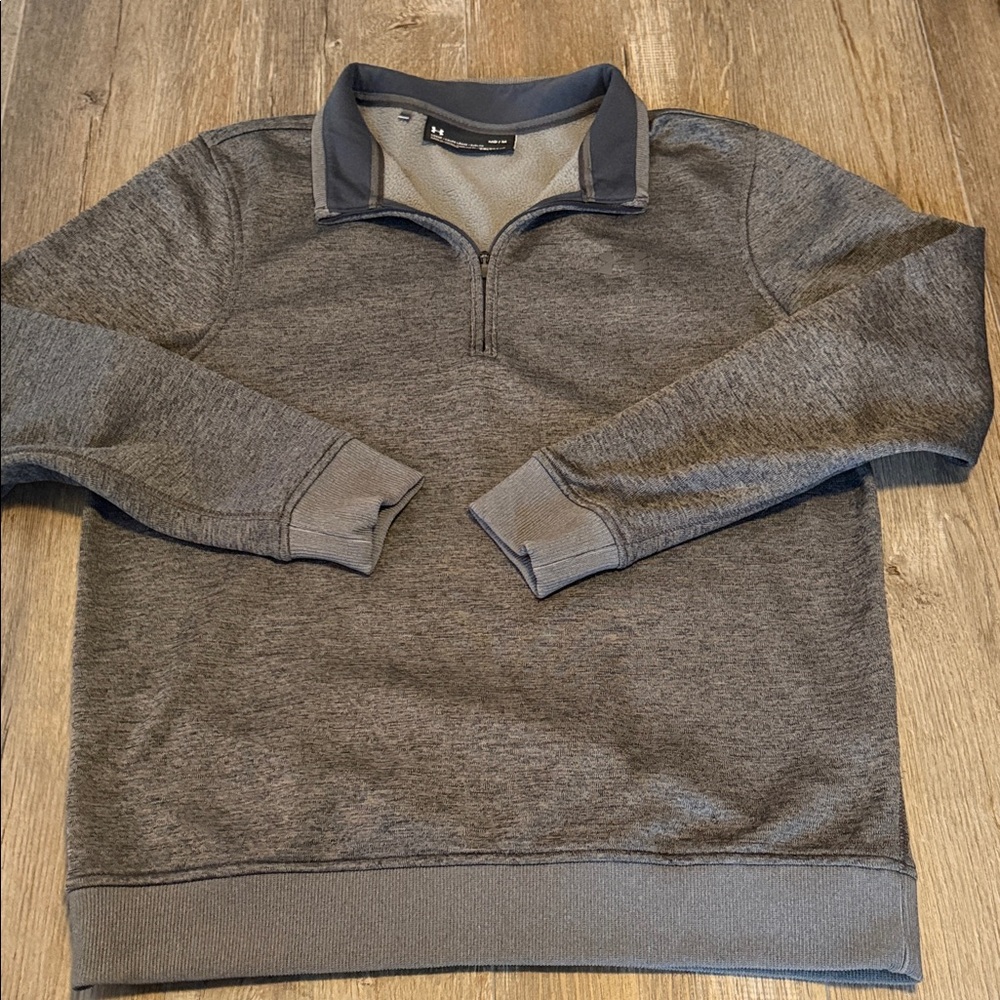 Under Armour Cold Geqr Loose Men's Gray Quarter-Zip Pullover Shirt